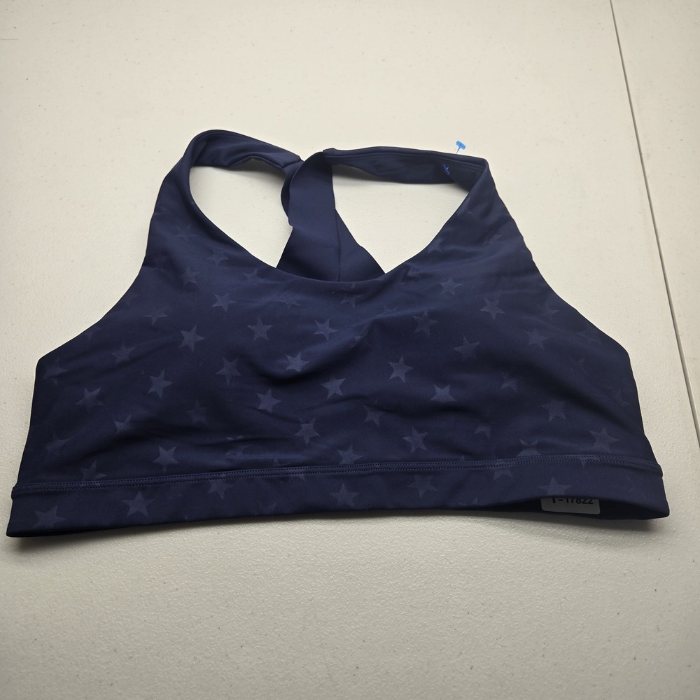Old Navy Women‎ Sports Bra XL Blue Star Powersoft Wireless Racerback
